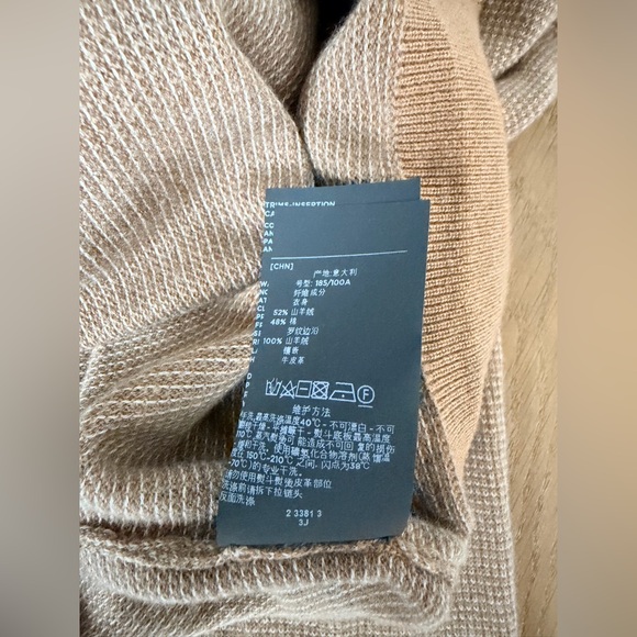 Ermenegildo Zegna Cashmere Cotton Quarter Zip Sweater Mens 52 L Large Italy - Picture 8 of 13